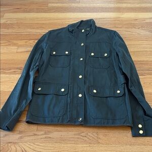 J. Crew light black Jacket with Gold Accents